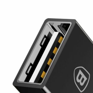 Baseus Adapter USB Type C csatlakozó – USB-A aljzat 2,4A fekete (CATJQ-B01)