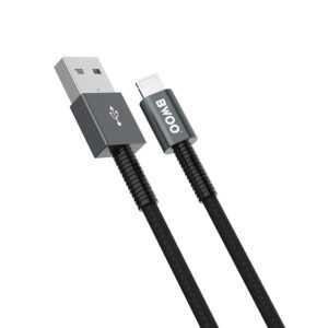 BWOO kábel X211L USB – Lightning adat és töltőkábel, 1,0m 2,4A fekete
