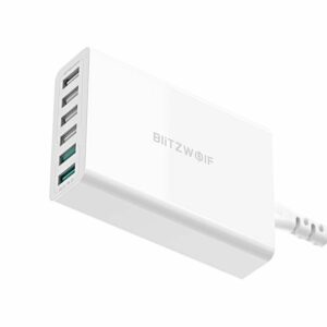 Blitwzolf BlitzWolf® BW-S15 asztali USB gyorstöltő, 60W, 6 USB port (2 gyorstöltő + 4 normál port)