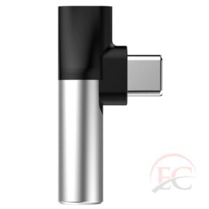 Baseus CATL41-S1 L41 USB Type-C – Type-C + 3.5mm fekete-ezüst elosztó