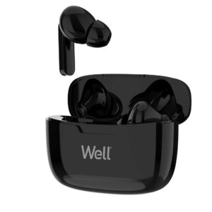Well EARPHONE-BT-BOOSTBK-WL vezeték nélküli fejhallgató, Bluetooth kapcsolat és hordozható, töltő dokkoló, sztereó hang