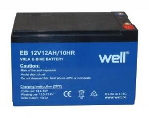 Well akkumulátor 12V 12Ah zselés elektromos kerékpárokhoz (BAT-LEADEB-12V12AH-WL
