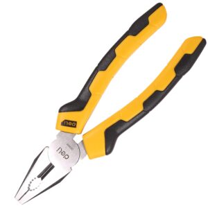 Deli Tools EDL2006 kombinált fogó 6″ (sárga)