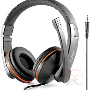 Cliptec BMH519 Vezetékes PC fejhallgató mikrofonnal fekete/narancssárga