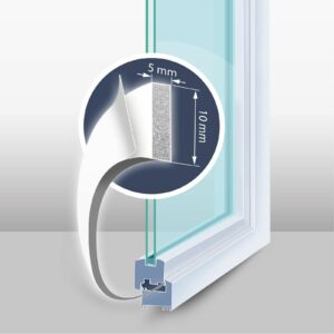 Delight 11595WH Öntapadós ajtó- ablakszigetelő habszalag – 6 m – fehér 10 mm