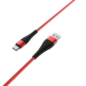 Borofone BX32 USB – USB-C kábel, 1m, 3A, piros