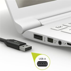 Goobay 59122 kábel USB-A apa – USB-C apa 2.0 Adat és töltőkábel – Fekete (2m)