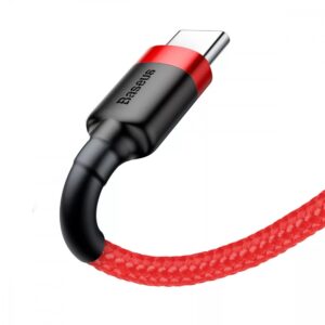 Baseus Cafule USB-A apa – USB-C apa Adat- és töltőkábel 1m – Piros, CATKLF-B09