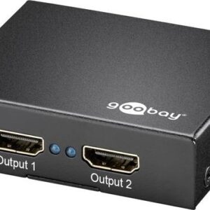 Goobay 58977 2 port HDMI elosztó LED-es kijelző, Ultra HD-re alkalmas 3840 x 216