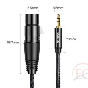 Ugreen 20244 AV131 kábel 3.5mm / XLR 2m, fekete