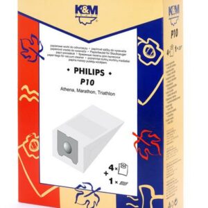 K&M P10 Philips KOMPATIBILIS PAPÍR PORZSÁK (4 + 1 filter/CSOMAG)