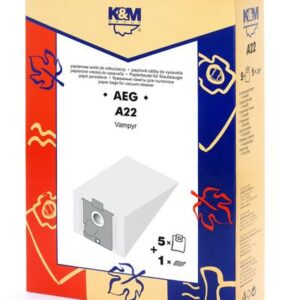 K&M A22 AEG GR22…GR26 stb. Kompatibilis papír porzsák (5db/csomag)