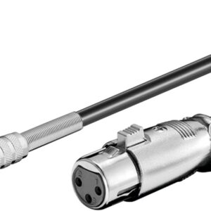 Goobay XLR Átalakító kábel [1x XLR dugó, 3 pólusú – 1x Jack dugó, 6,3 mm-es (mono)] 6 m Fekete, 50710