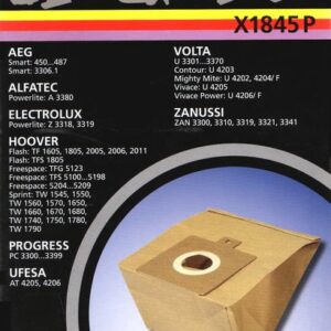 Elektrolux X-1845P AEG GR51 Smart 450 Kompatibilis papír porzsák (5db/csomag)