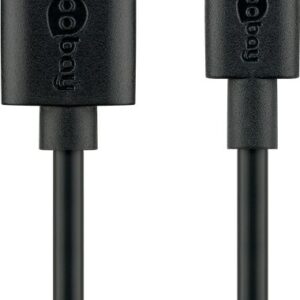 Goobay 59124 kábel USB/USB-C Adat és töltőkábel 3A, 2.0- fekete (3m)