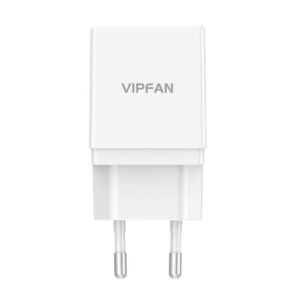 Vipfan AC-E2 2 x USB-A Hálózati töltő – Fehér 12W, 2,1A