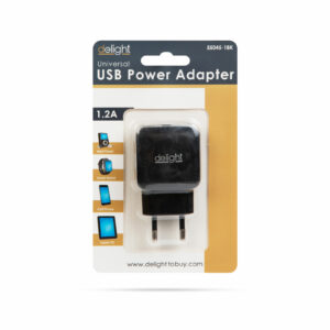 Delight 55045-1BK USB Hálózati adapter 1,2A, fekete