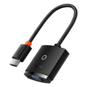 Baseus Lite Series HDMI apa – VGA anya + audió Adapter Fekete WKQX010101