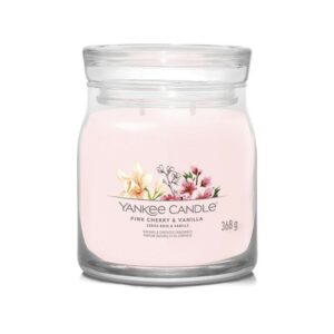Yankee Candle Candle pink Cherry & Vanilla közepes gyertya 40494