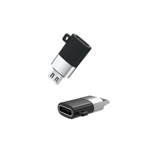 XO NB-149C átalakító, Micro USB[anya] – Type-USB C, fekete