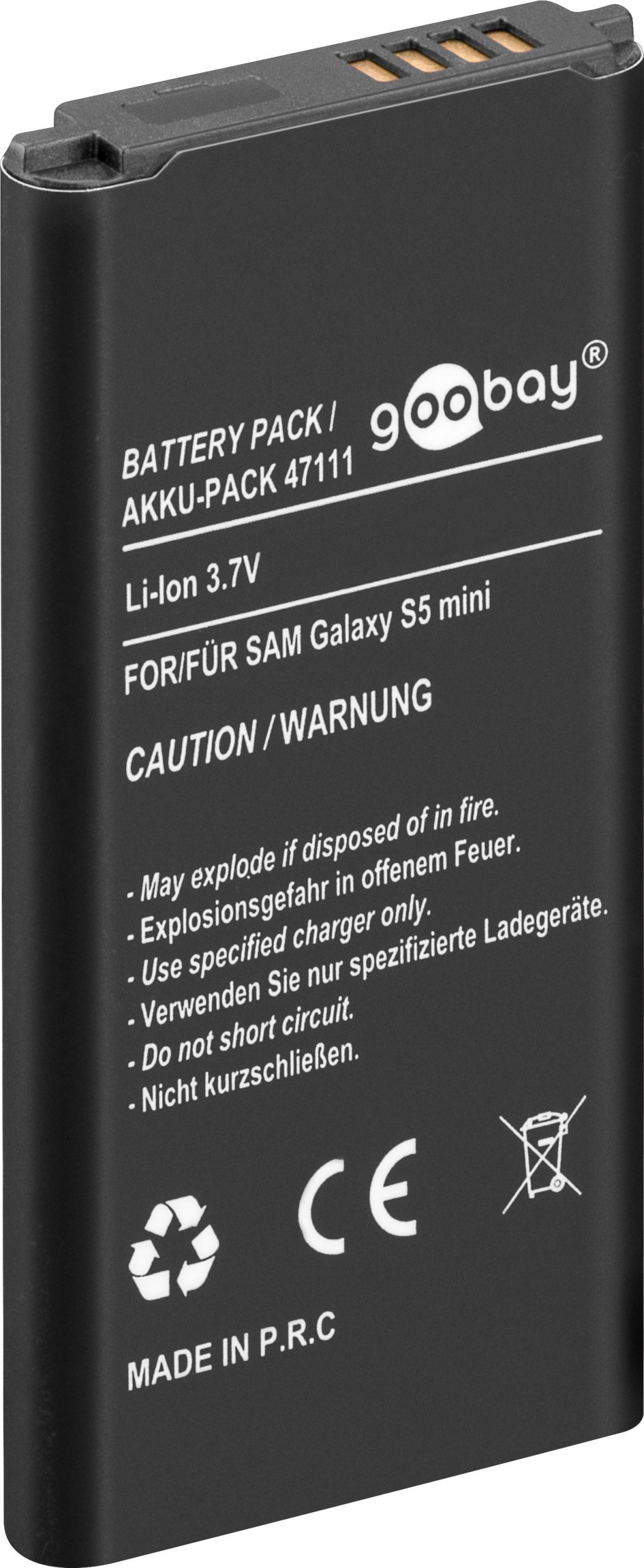 Goobay 47111 Akkumulátor  1900 mAh, 3,7 V Li-Ion Samsung Galaxy  S5 mini