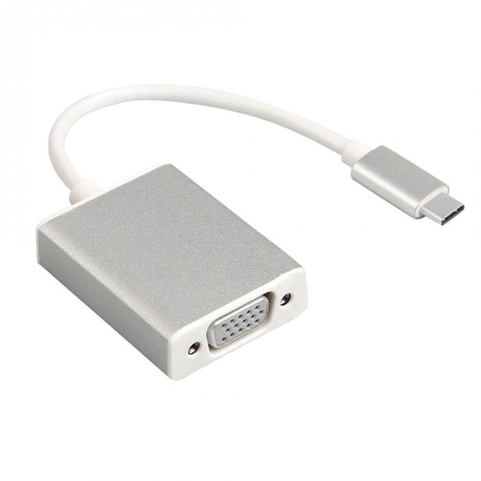 HCT 028 -119 USB 3.1 USB-C – VGA D-Sub átalakító konverter