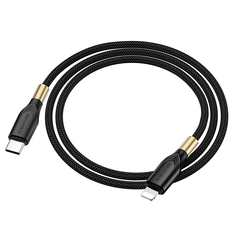 Borofone BX92 USB-C- Lightning kábel 1m 20W – fekete