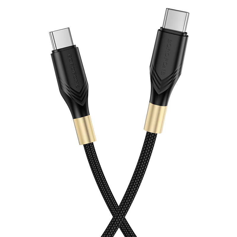 Borofone BX92 USB-C- USB-C kábel 1m 60W – fekete
