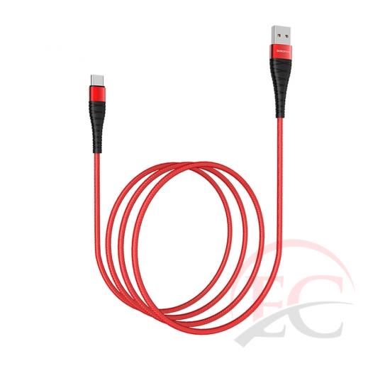Borofone BX32 USB – USB-C kábel, 1m, 5A, piros