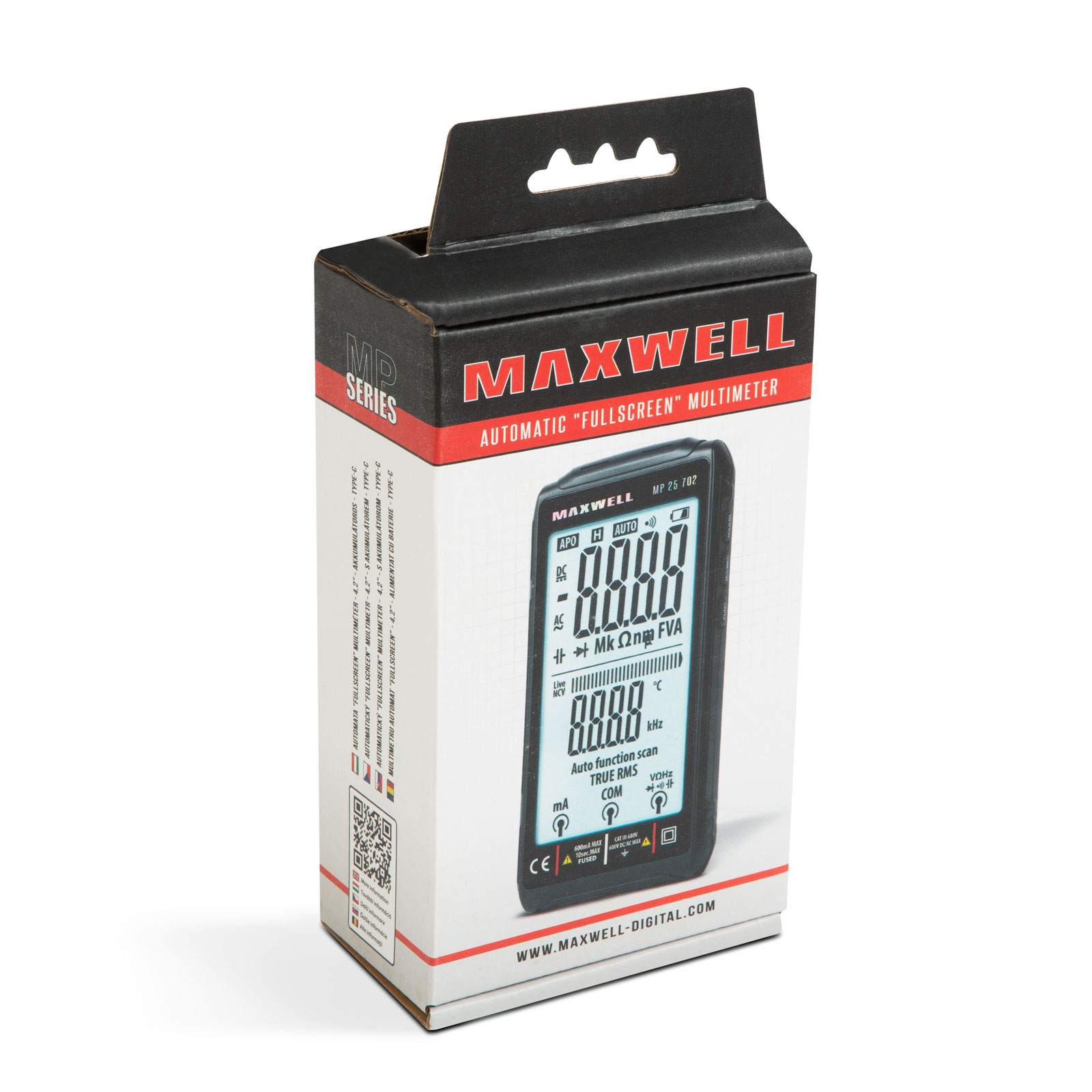 Maxwell 25702 Automata “FullScreen” multiméter – 4,2″ – akkumulátoros – Type-C