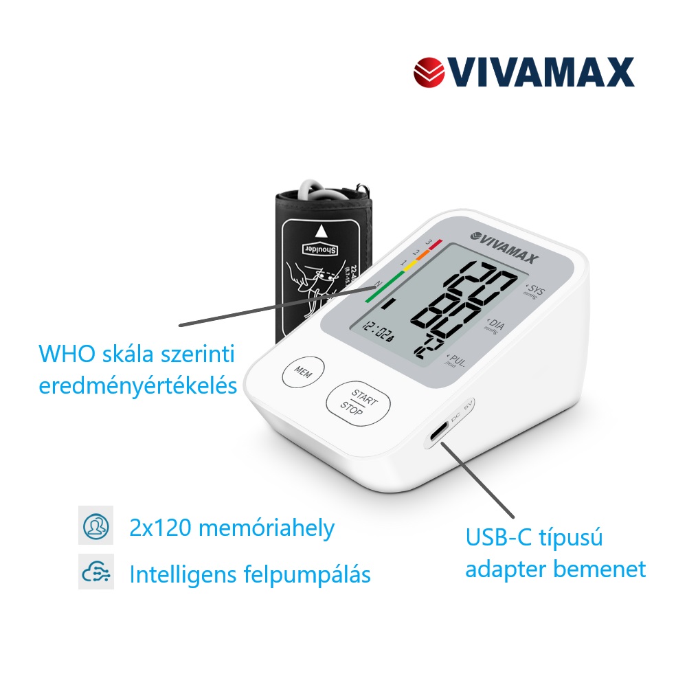 Vivamax V26 felkaros vérnyomásmérő GYV26