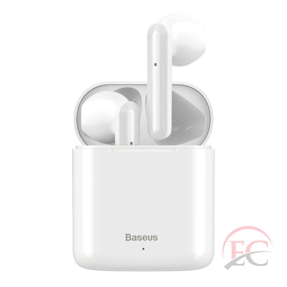 Baseus W-09, fehér TWS Encok W09 mini vezeték nélküli fülhallgató Bluetooth 5.0, fehér