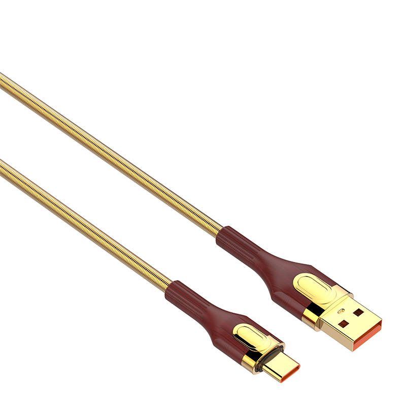 LDNIO Gyors tőltőkábel LS681 USB-C 30W, arany 1m