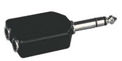 Well AC-015 6,35 mm sztereó audio adapter dugó – alj Stereo 2×6.35mm