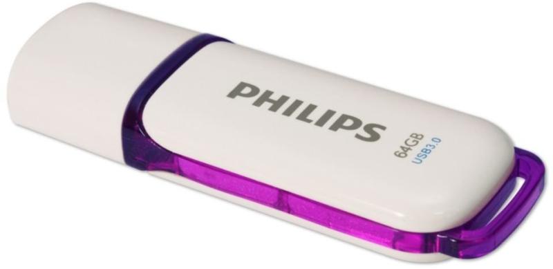 Philips USB 3.0 64GB Snow Edition pendrive, fehér/lila (PH668213)
