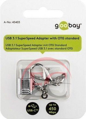 Goobay 45403 USB-C – USB 2.0 Micro-B  OTG adapter, ezüst