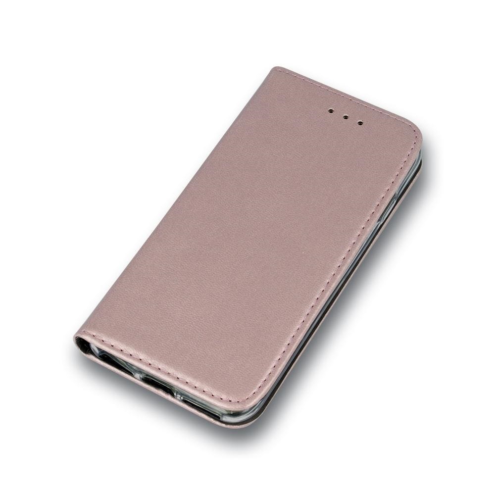 Telefontok Xiaomi Redmi Note 10 Pro / Note 10 Pro Max – Smart Magnetic rose gold szilikon keretes mágneses könyvtok, GSM108077