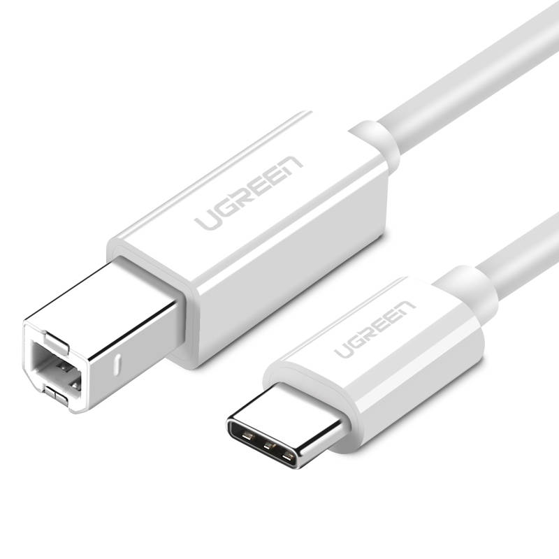 UGREEN US241 CB USB 2.0 kábel nyomtatóhoz, 1,5m fehér (40417)