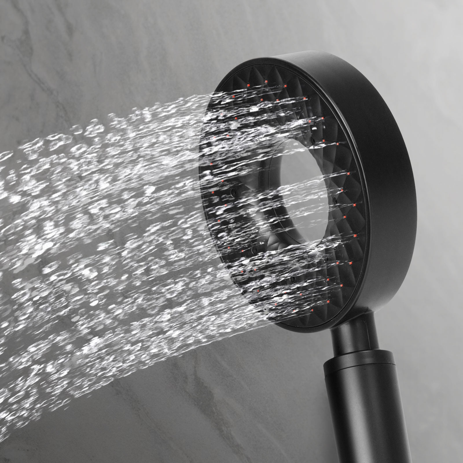 Bewello BW3013 Ergonomikus zuhanyfej – 3 funkcióval – matt fekete
