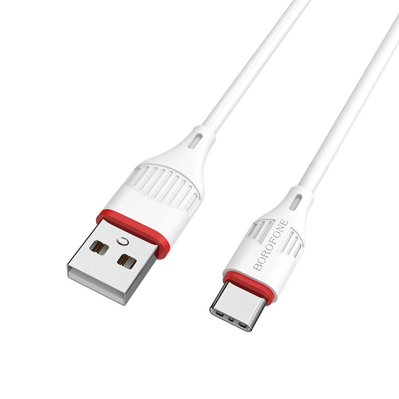 Borofone BX17 Borofone kábel – USB C – 3A – 1m – Fehér