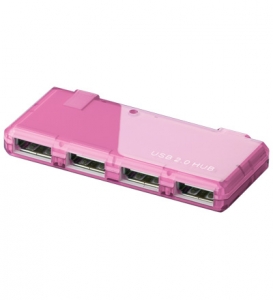 Goobay 95672 USB HUB,pink,4 portos