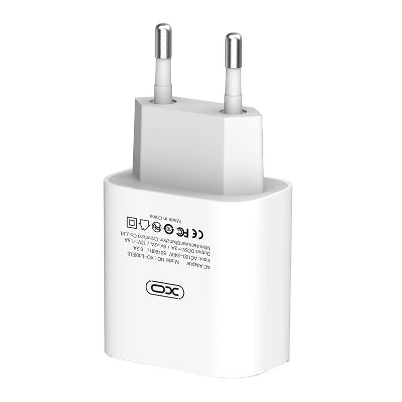 XO L40EU fali töltő, USB-C (fehér) 18W