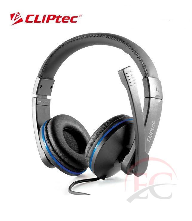 Cliptec BMH529 Vezetékes PC fejhallgató mikrofonnal fekete/kék