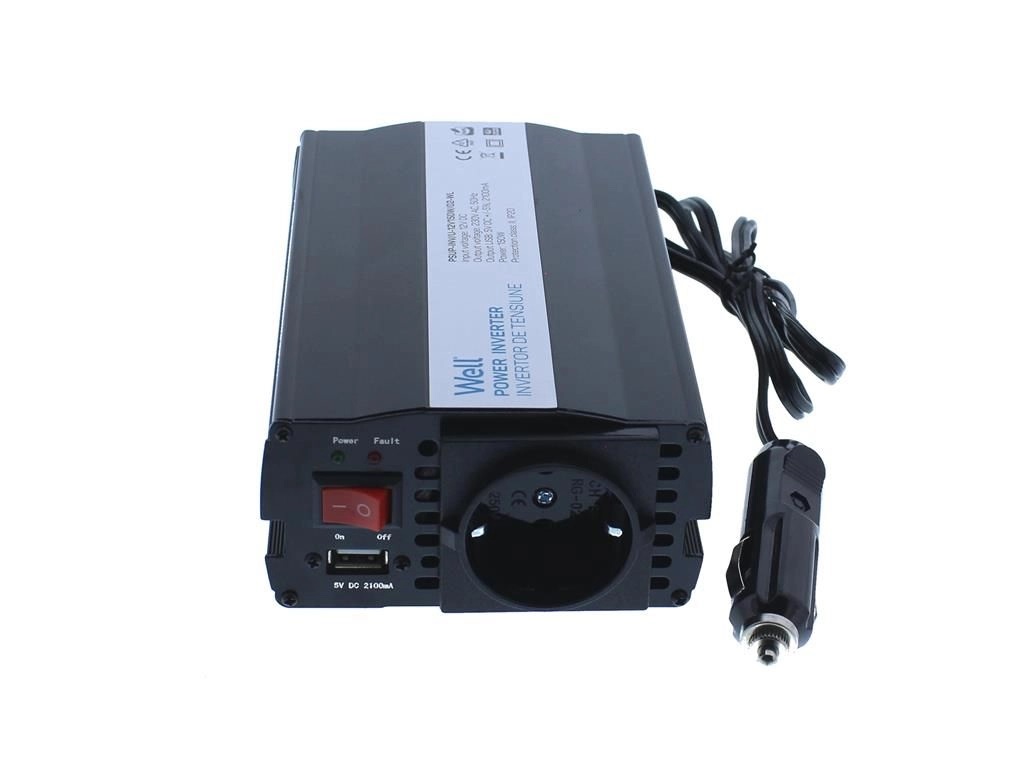 Well PSUP-INV/U-12V150W/02-WL Inverter szivargyújtó, 12V-230V inverter 150W