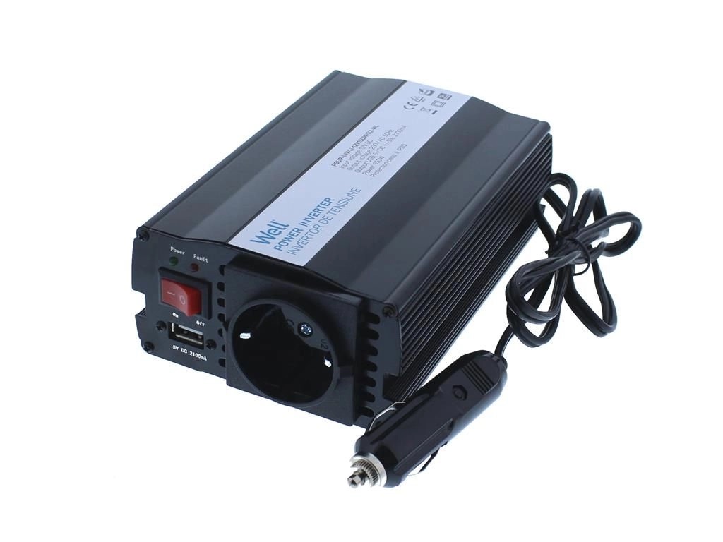 Well PSUP-INV/U-12V150W/02-WL Inverter szivargyújtó, 12V-230V inverter 150W